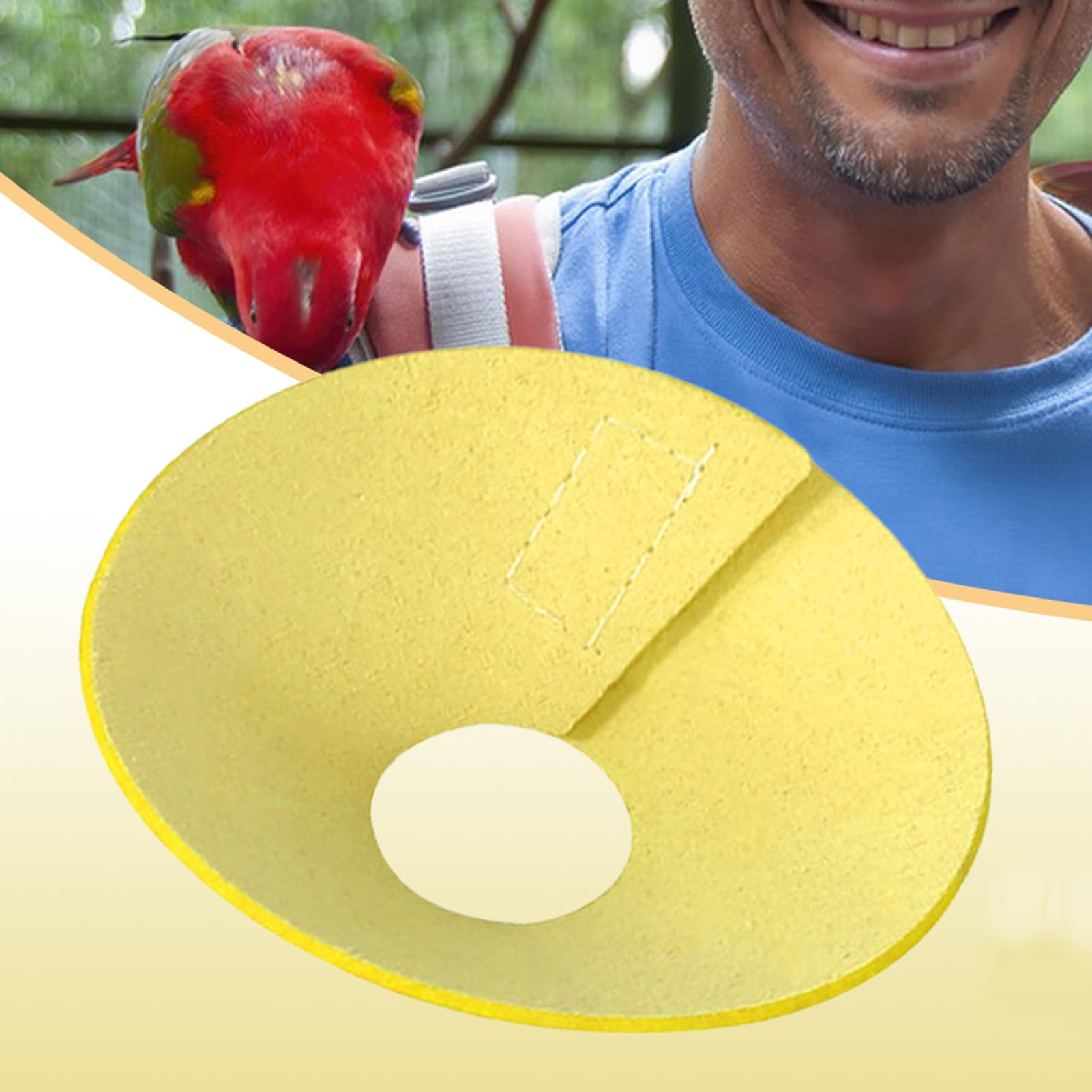 Collar Isabelino para Pájaros: Cono Antimasticable Suave, Escudo De Recuperación Ligero | Material De Cuero De Terciopelo Suave Al, Múltiples Opciones De Tamaño, Control De Humedad, Uso Cómodo, — view 3