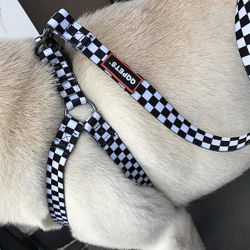 Miniatura 7 de QQPETS Juego de correa de arnés para perro, ajustable, resistente, sin tirones, para perros de razas pequeñas, medianas y grandes, clip de espalda