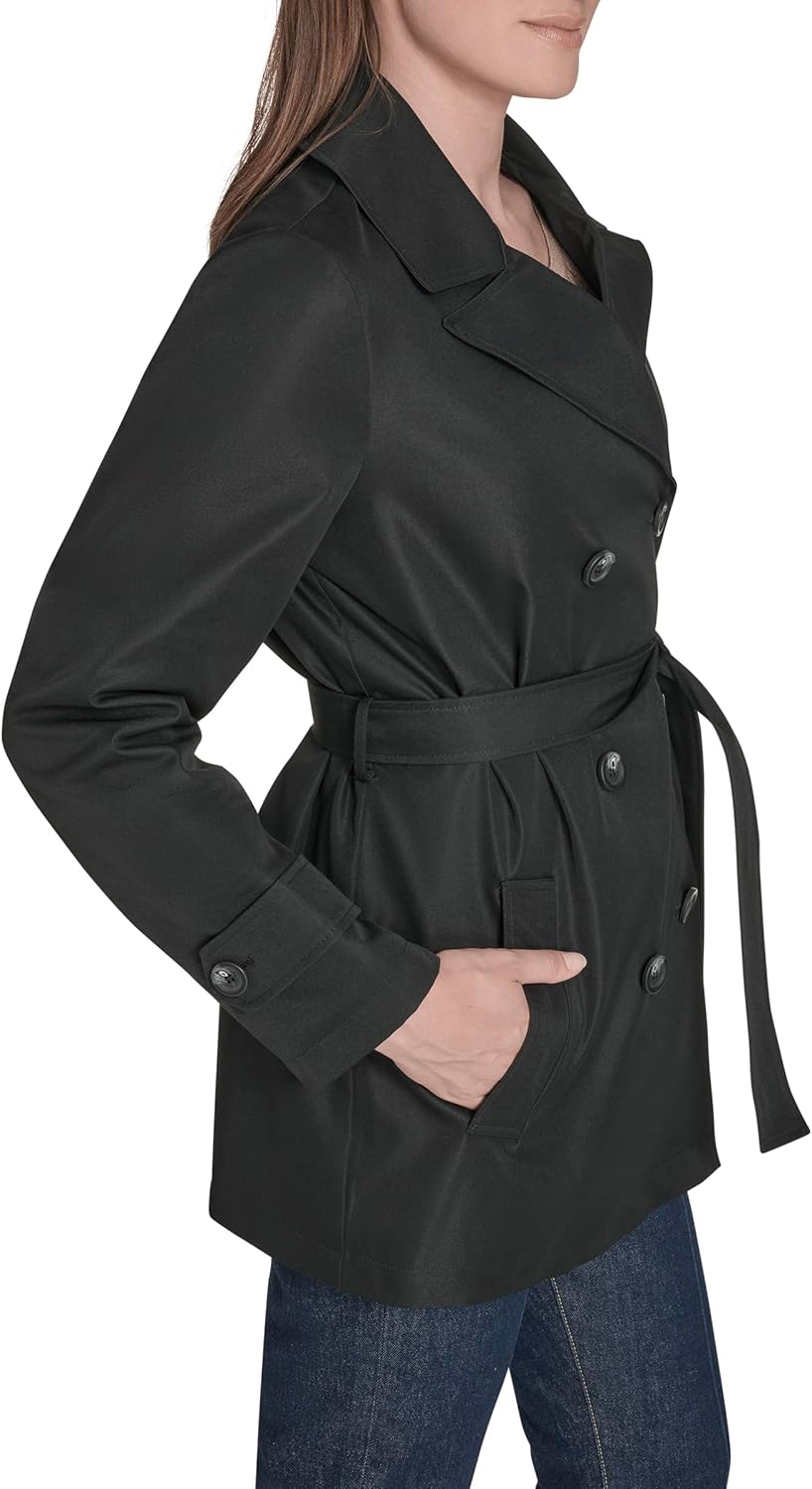 Tommy Hilfiger Women's Belted Double Breasted Everyday Trench Coat - Image 4