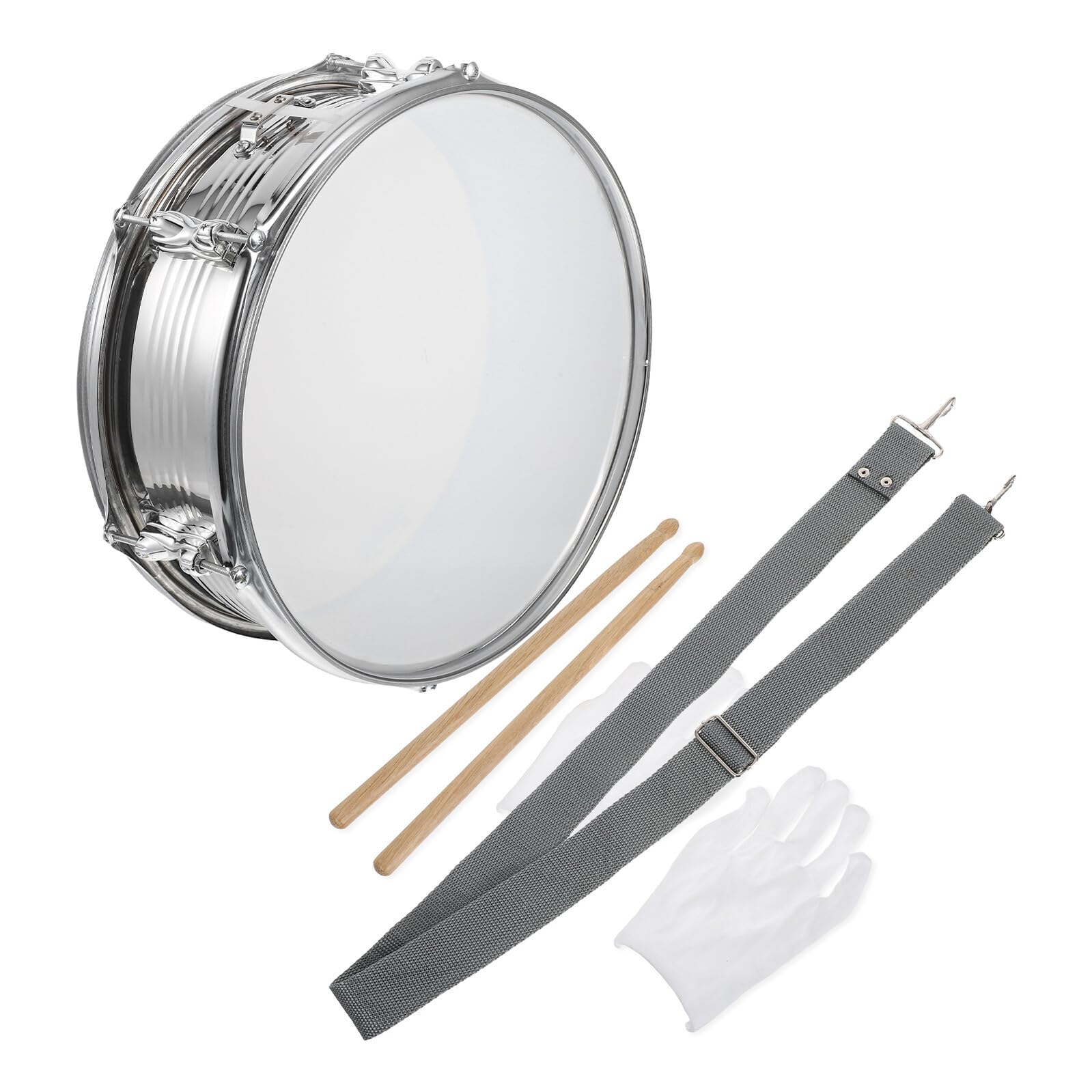 TOYANDONA Rullante da Marcia Percussione per Band Musicali Eventi e Spettacoli Sul Palco Kit Completo con Tracolla e Bacchette per Musicisti Adulti e Performance di Gruppo