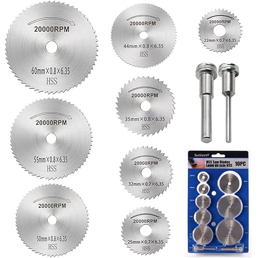 Sunkizzrs Mini HSS Circular Saw Blades Set (8 pcs)