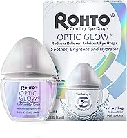 Vista 1 de Rohto Optic Glow Blanqueador, gotas lubricantes para los ojos, blanquea, ilumina e hidrata los ojos rojos, fórmula de acción rápida, gotas