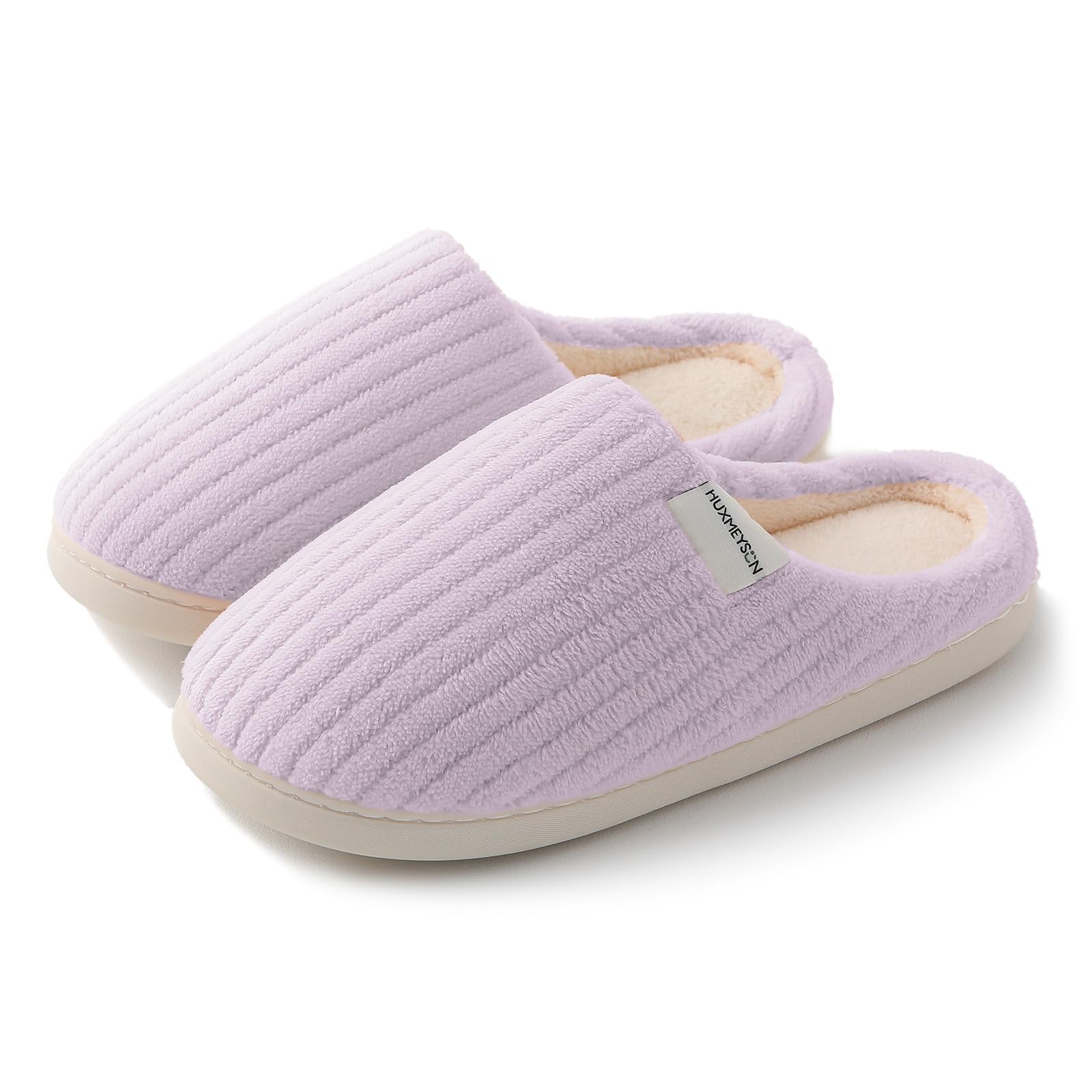 HUXMEYSON Womens Slippers Fuzzy House Slippers, Cozy Slippers for Women Indoor Fluffy Outdoor Slippers with Anti-Skid Sole