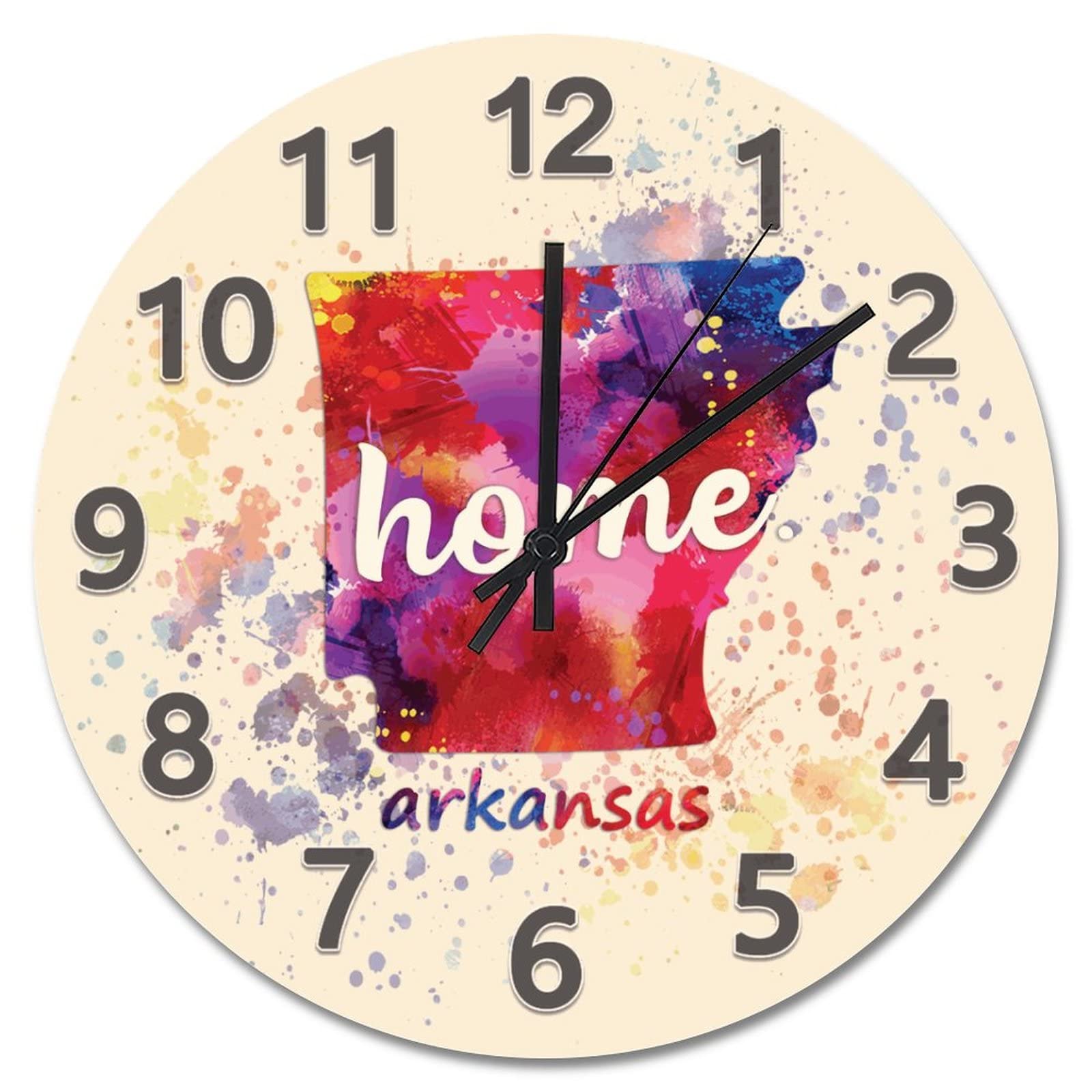 Horloge murale silencieuse Arkansas 38 cm sans tic-tac pour chambre