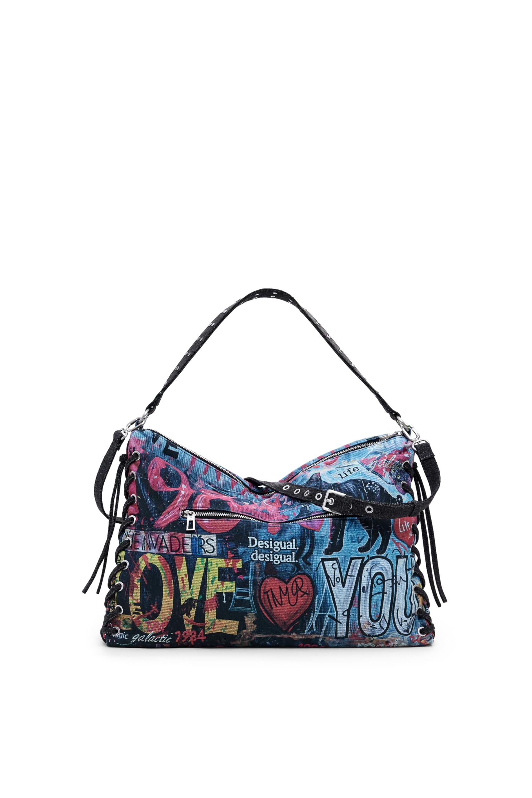 Desigual Schultertasche Umhängetasche Leiria Pizzicato Shoulder Bag Tutti Fruti bunt