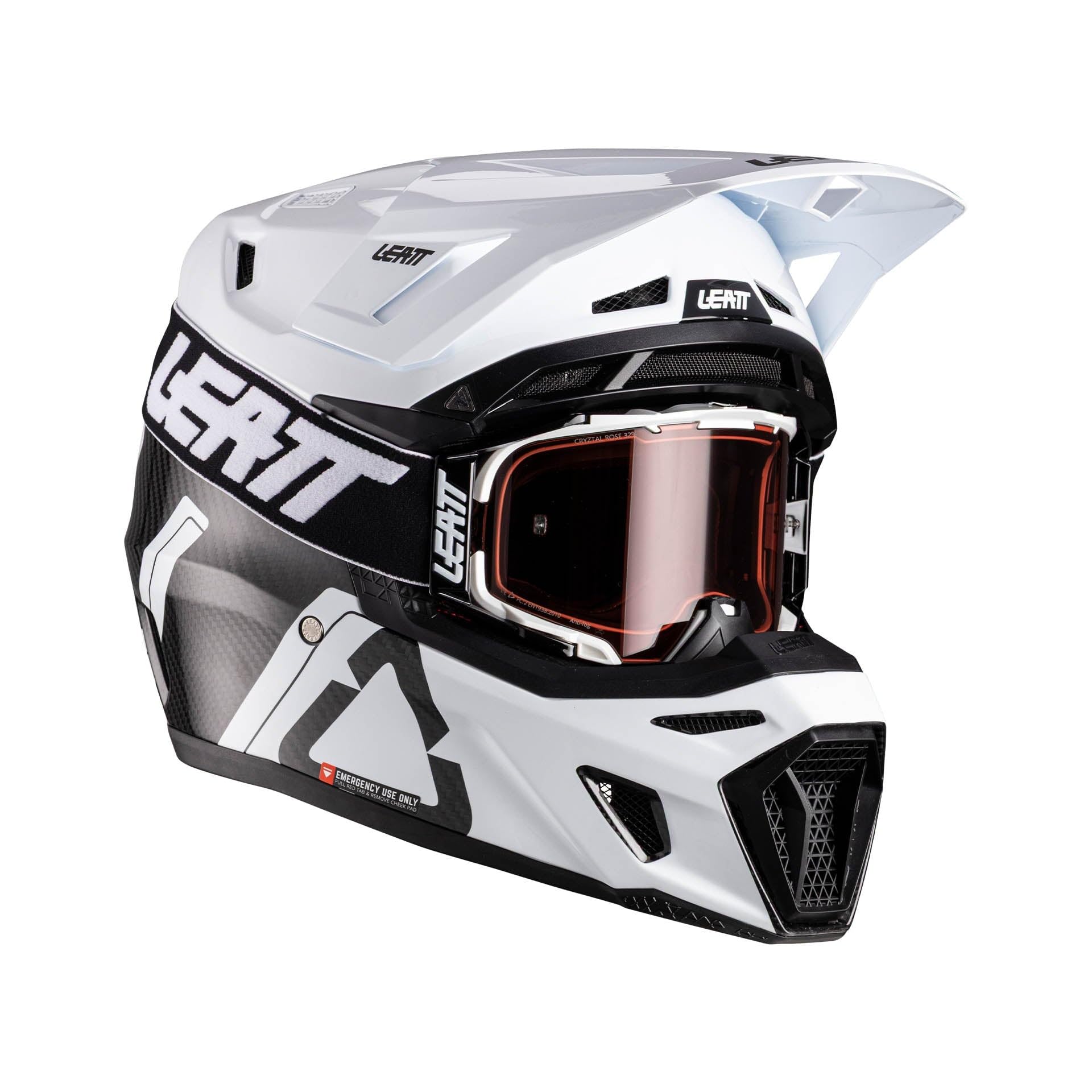 Leatt Motocrosshelm Motocrosshelm 9.5 Carbon V26, mit Brille