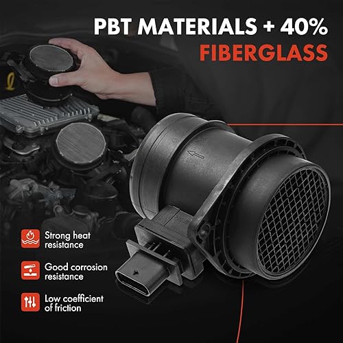 Miniatura 2 de A-Premium Medidor de sensor de flujo de aire masivo 5 pines compatible con Mini Cooper 2007-2011 L4 1.6L, repuesto # 13627542418, 280218205