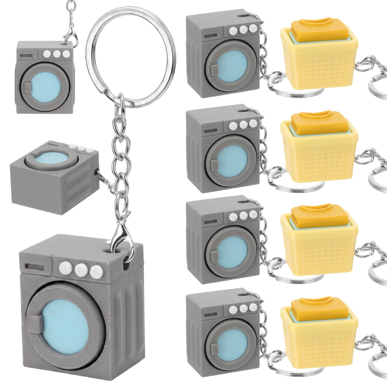 Kenning 12 Pcs Laundry Clicker Fidget Keychain Bulk 3D Printed Fidget Toys