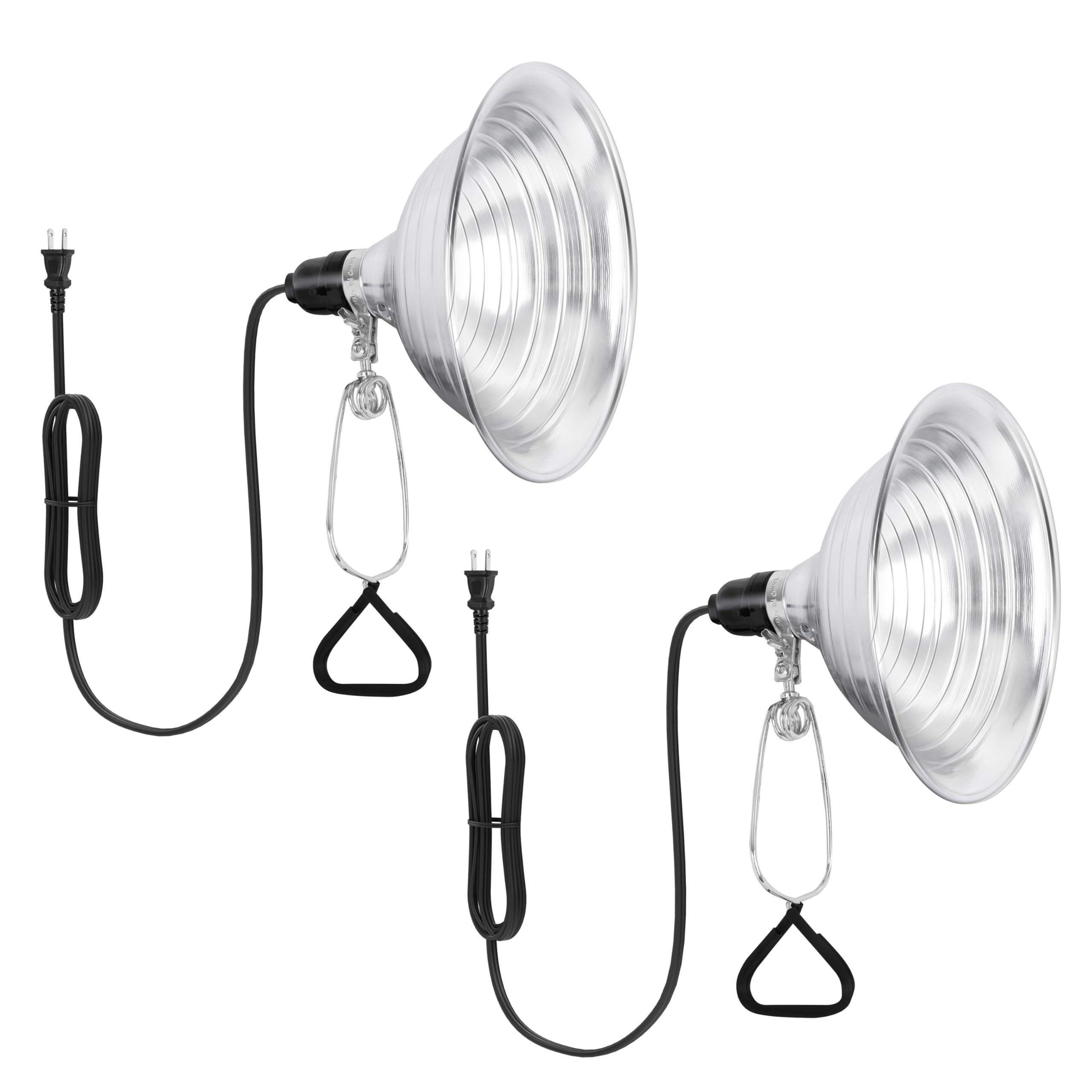 HealSmart 21.6cm Clamp Lamp Holder Max 150W with 18/2 SPT-2 Cable Aluminum Reflector E26 (No Bulb) for Reptile and Plant (Pack of 2)-picture-11