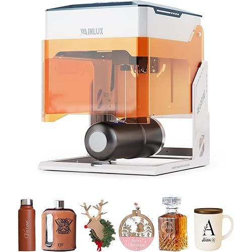 WAINLUXPRO K10 3000mW Laser Engraving Machine,0.01mm Accuracy Laser Engraver, WiFi Connection,DIY Tools for Wood, Leather, Laser Class1,Offline Engraving,Grabadora Láser