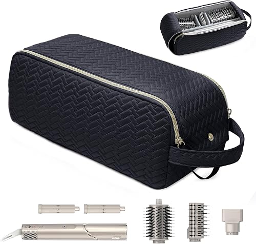 Large Hair Tools Travel Bag Compatible with Shark FlexStyle, Revlon & Dyson | Hair Dryer Brush Organizer, Flat Iron, Curling Iron, Makeup & Cosmetic Bag for Travel Essentials