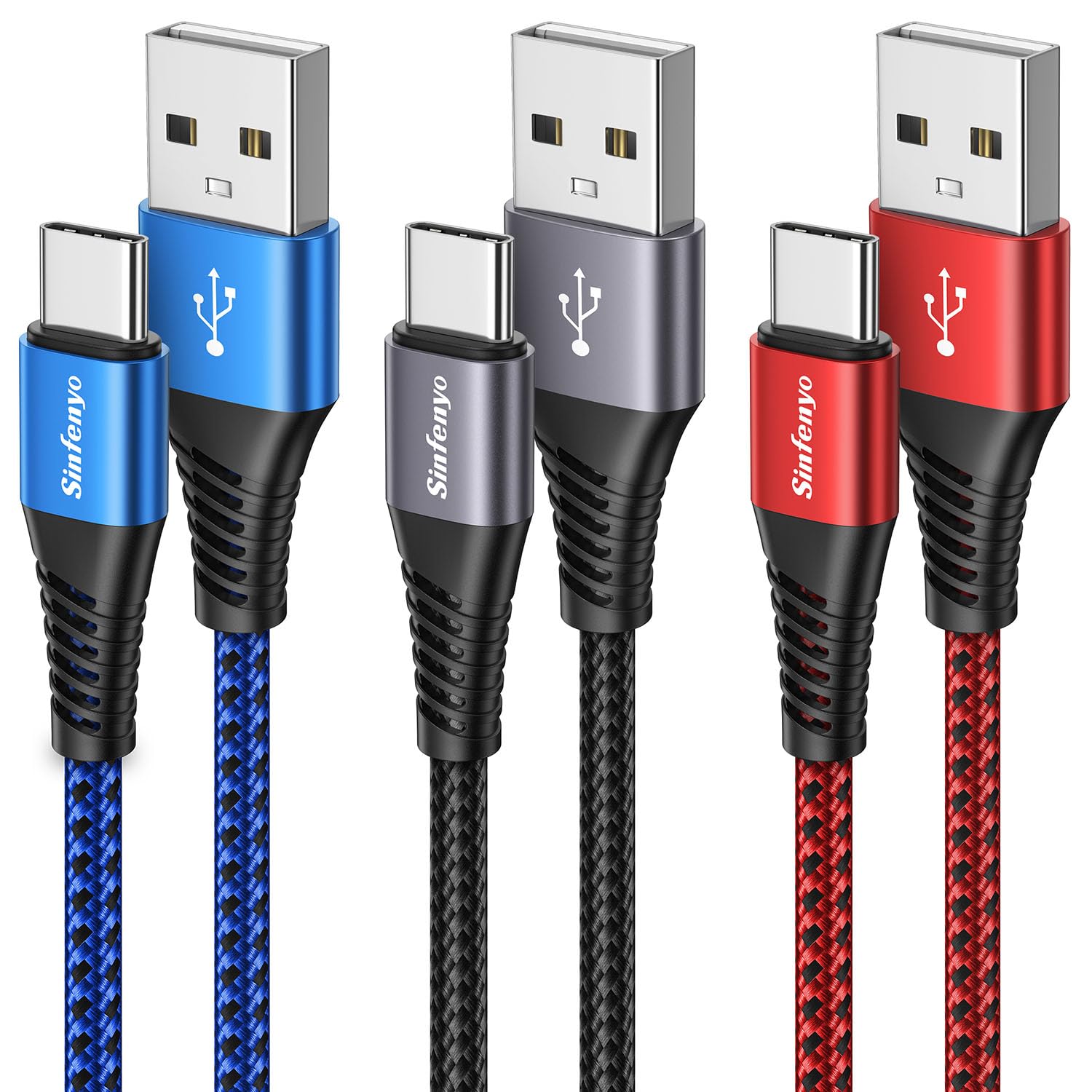 Cavo USB C [2M 3Pezzi],Cavo USB Type-C Caricabatterie Cavetto Ricarica Rapida Filo Caricatore Carica per Samsung Galaxy S23 S22 S21 S20 S10 S9 S8 Note 20 10,Xiaomi Redmi Note 8T 7 8 9 Pro,MI 12 11 10