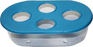 Tudo Pet Comedouro Oval com 4 Furo para Pássaros, Gigante (cores sortidas)