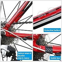 Vista 7 de Outus 3 piezas de protector de cadena para bicicleta, protector de marco de cadena, protector de película adhesiva para cadena de bicicleta, marco