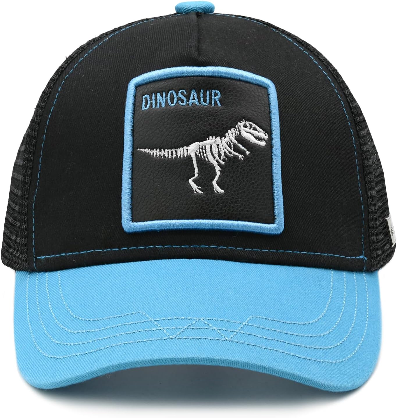 Boys' Dinosaur Trucker Hat, Adjustable Embroidered Dino Mesh Baseball Cap Snapback for Kids Age 2-6 - Image 2