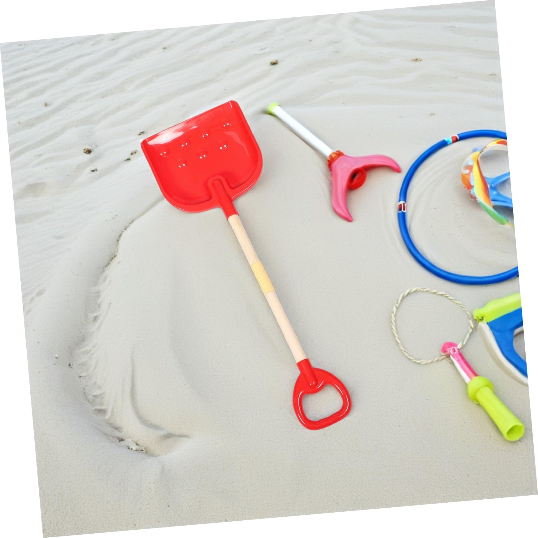 2 Piezas Pala Nieve Infantil con Mango D Ergonomico Juego Ligero y Portátil para Playa y Nieve Material Seguro para Herramienta Desmontable para Excavación al Aire