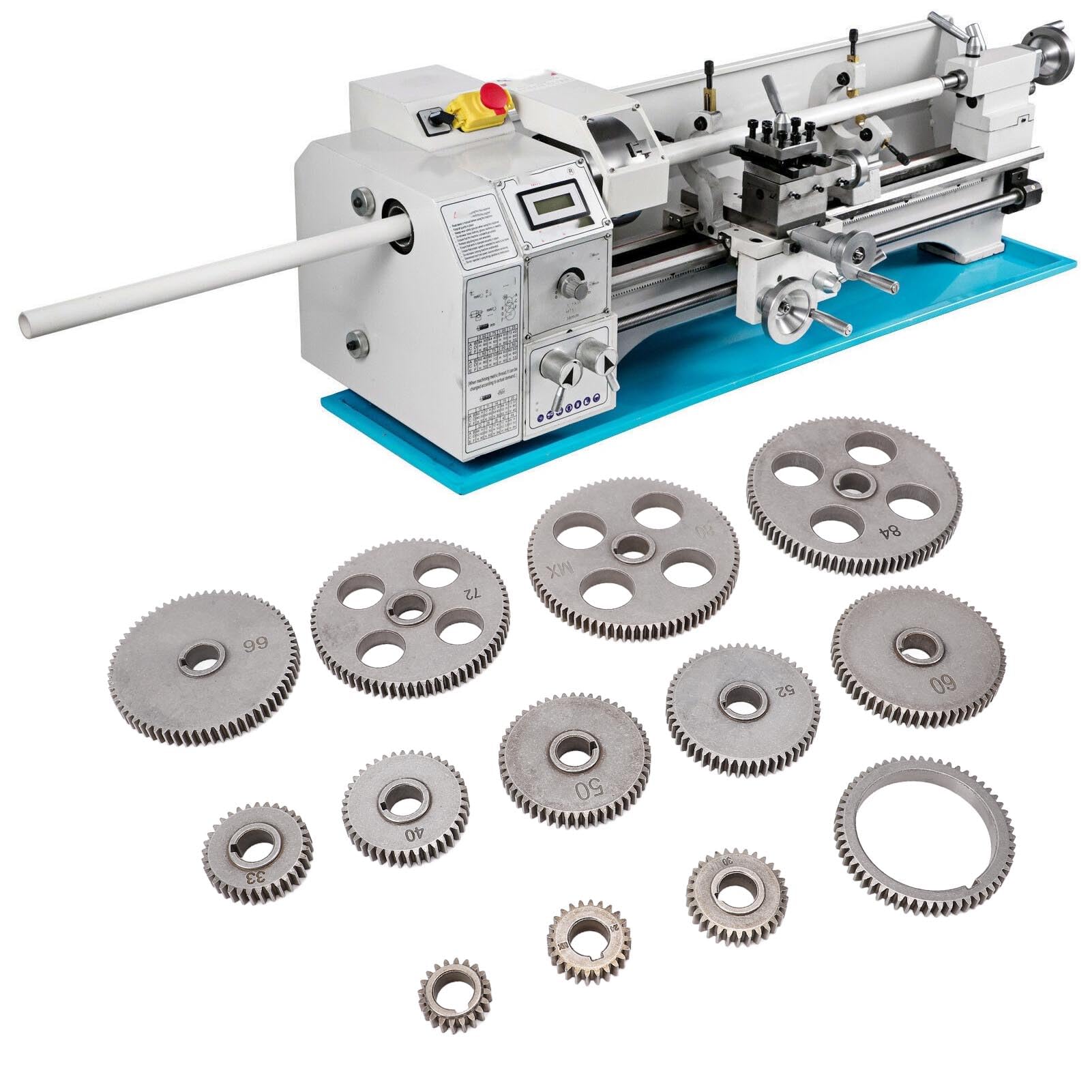 Luocute Juego de Engranajes de Metal, Mini Torno de Metal Engranajes de Máquina de Torno Kit de Piezas de Repuesto de Intercambio para Mx 210 Wm 210 8x16 220x400 220x600 220x750