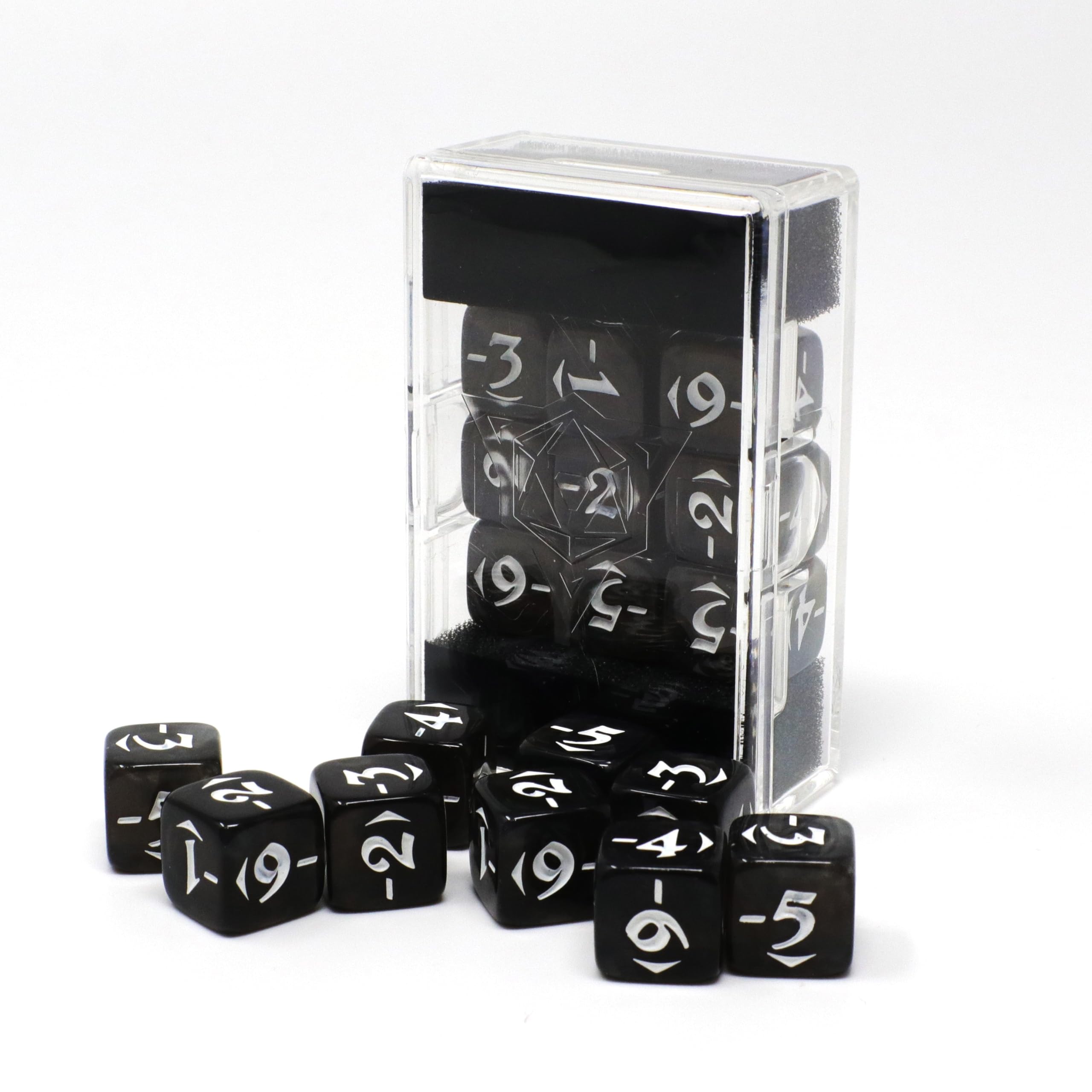 Magic The Gathering Spin Down 14mm d6 Counters - 9 Piece MTG Custom Design w/Directional Indicators - Minus Power Pack
