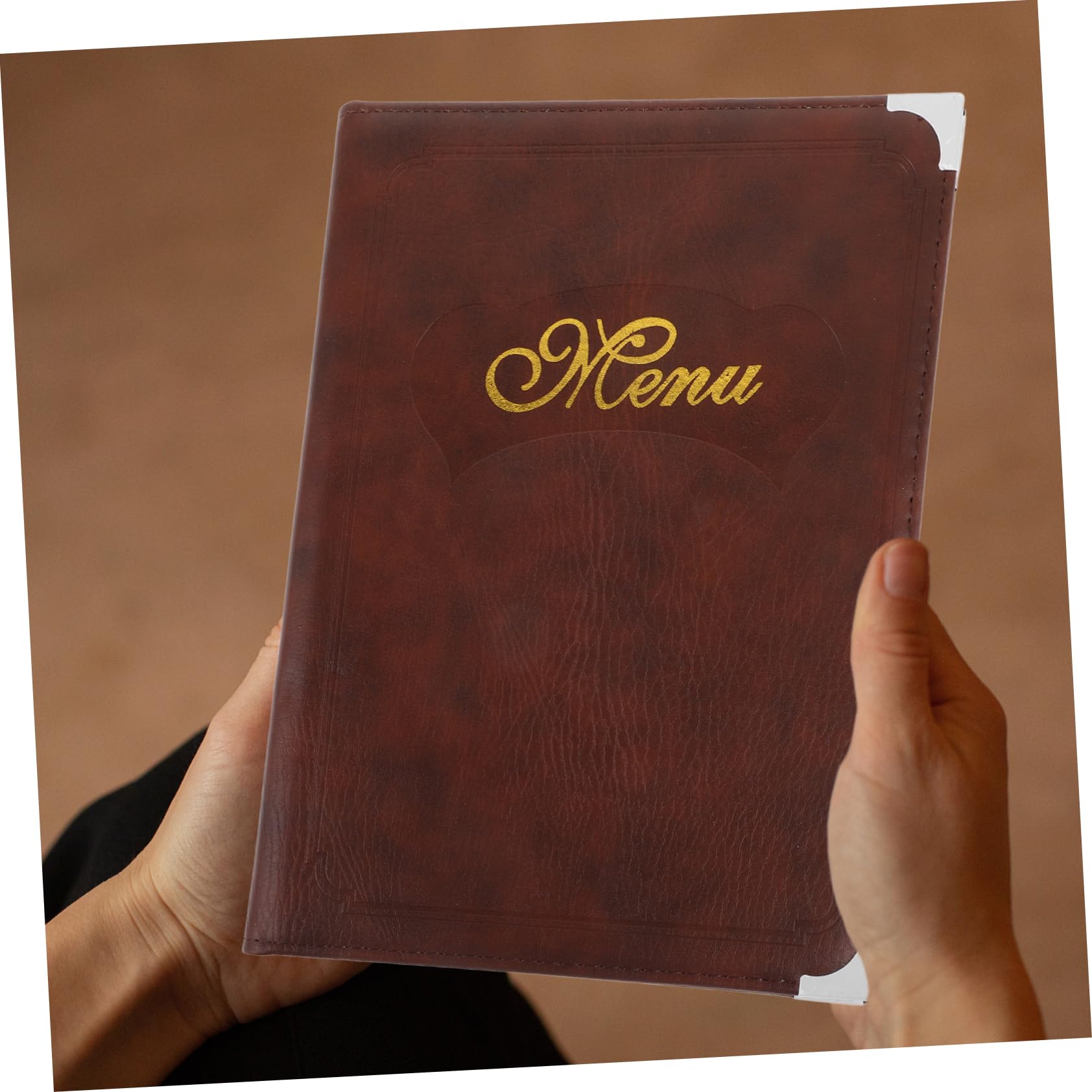 Libro De Menús Práctico Para Restaurante A4 Pvc Transparente Cubierta De Cuero Café Multifuncional Portátil Para Tablas De Comidas Actualización Fácil