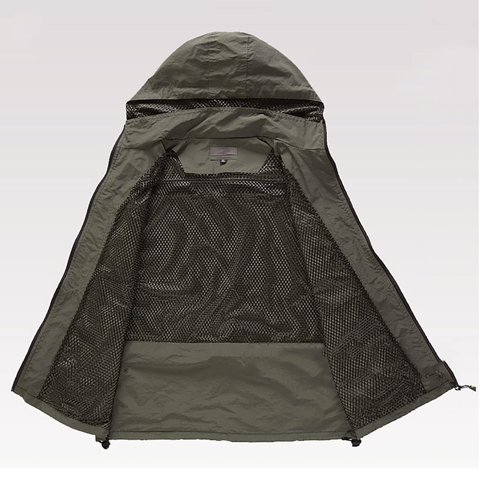 Mire Gilet de Pêche avec Multi-Poches Hommes pour Chasse Randonnée Escalade Voyageant Photographie Extérieur (Size:XL,Color:Rouge)