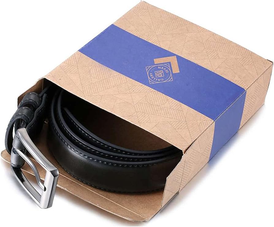 Belts for Men - Genuine Leather Casual Dress Belt