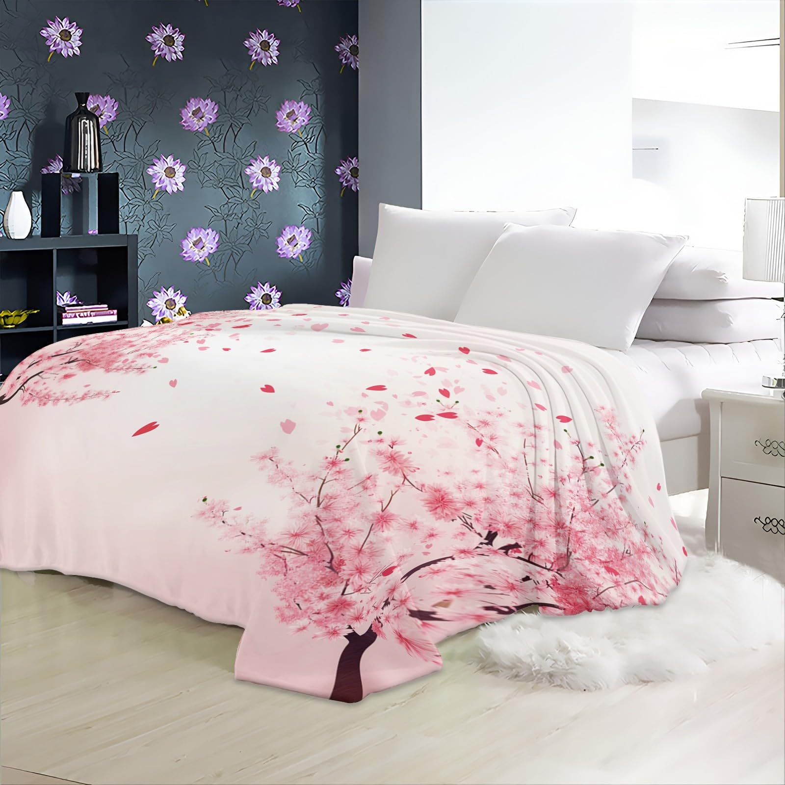 Accogliente coperta in pile bianco – morbida coperta in peluche per divano, soggiorno, bambini e neonati – coperta decorativa calda e coccolosa 70 x 100 cm