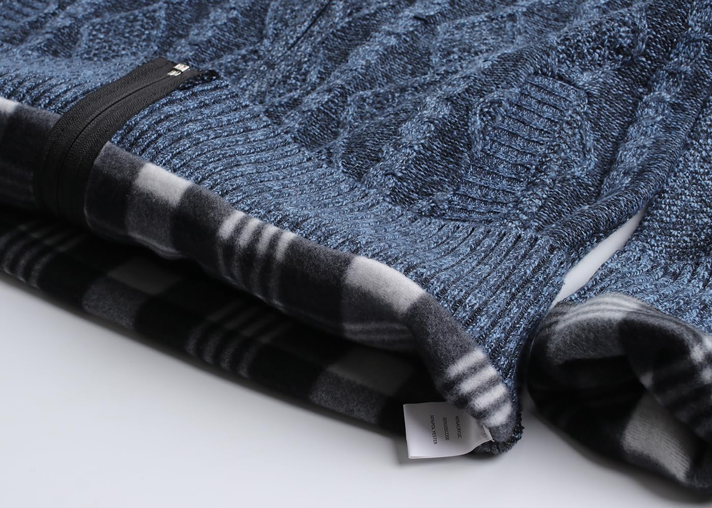 Maglione Cardigan da Uomo Giacca in Maglia a Cavo Maglioni Lavorato Manica Lunga Felpa Cardigans con Collo Alto Cerniera Cappotto in Pile Giubbotto