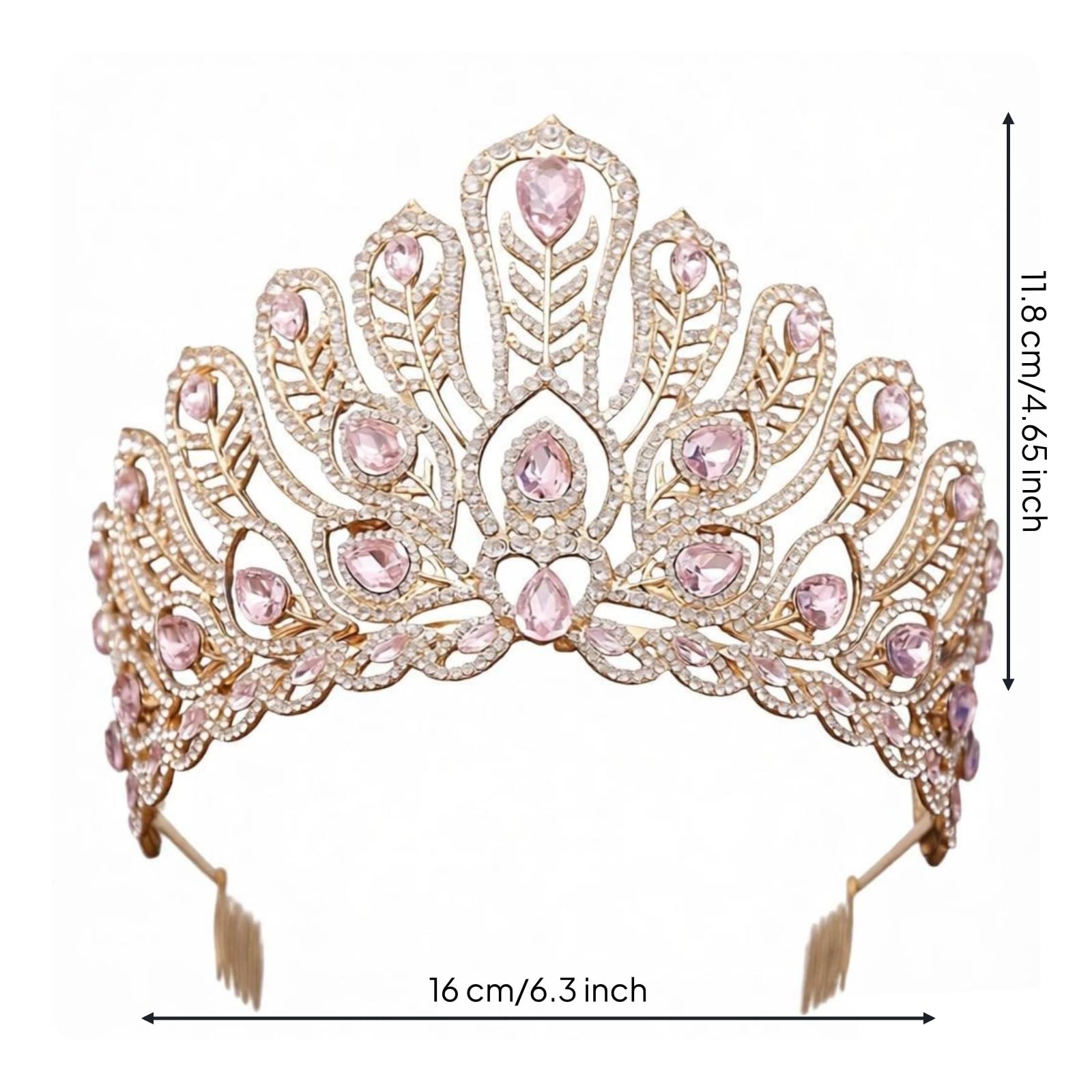 con Peine Formal corativo Accesorio para el Cabello Aleación para Novias, Quinceañeras, Bodas, Style to 5