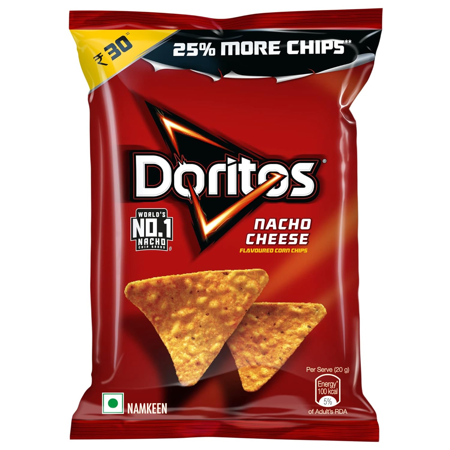 Doritos Nacho Chips, Nacho Cheese Flavour, Crunchy Crispy Chips