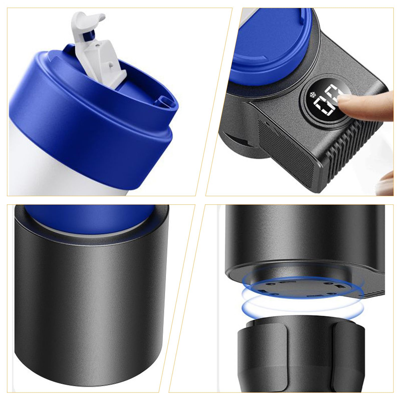 Portavasos para coche, refrigeración por calefacción, enfriador calentador de tazas para coche inteligente 2 en 1 | Portavasos para refrigeración y calefacción de automóviles,Soporte de enfriamiento d