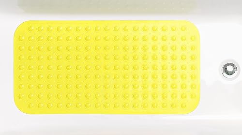 Miniatura 68 de Tapete grande antideslizante para bañera y ducha de 31 x 16 pulgadas (solo bañeras suaves/sin textura), seguro, limpio, lavable a máquina, agarre y