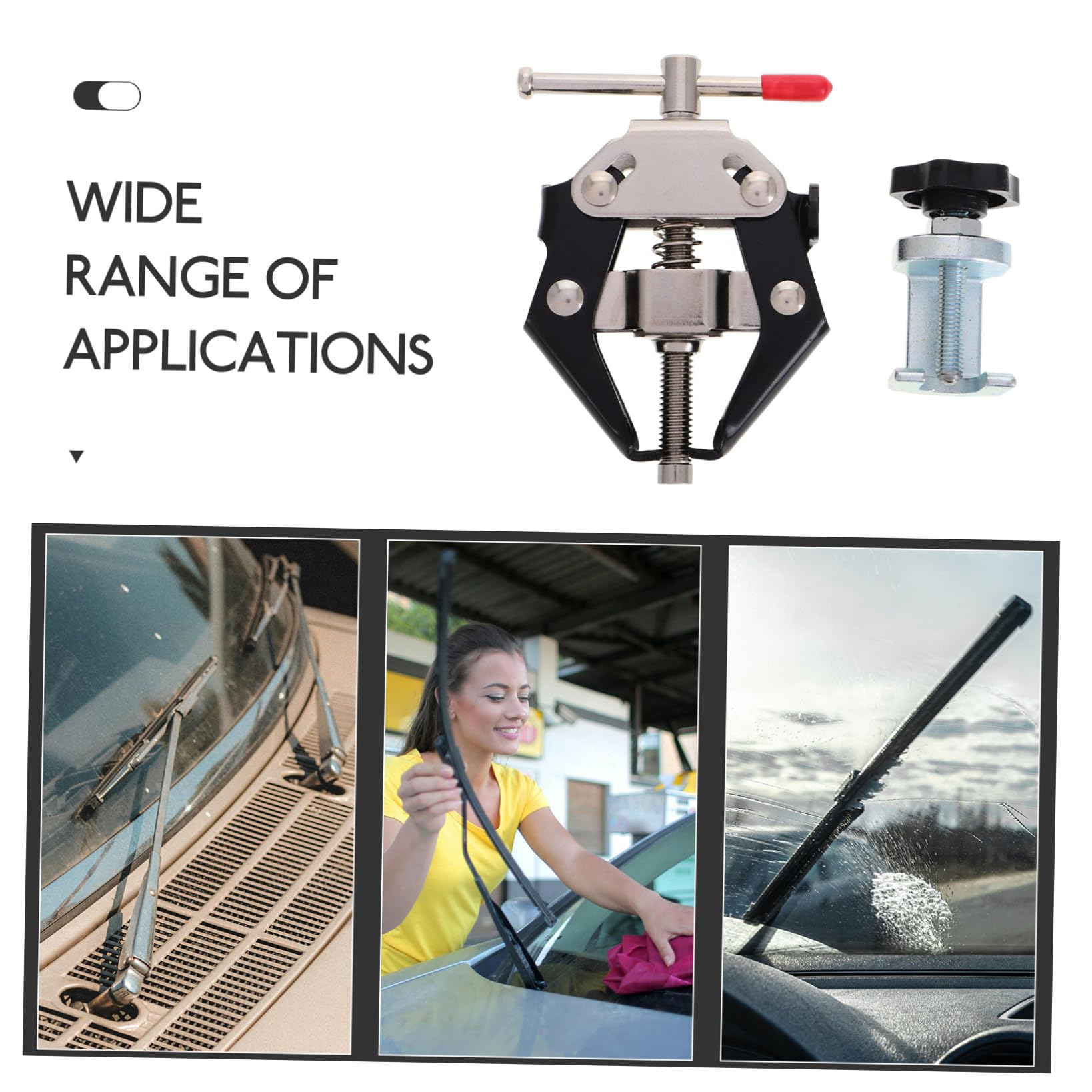 UKCOCO 2 Pezzi Estrattore per Braccio Tergicristallo Strumento Rimozione Tergicristallo e Terminale Batteria Auto Materiale Durevole con Impugnatura Antiscivolo Protezione Veicolo Rapido