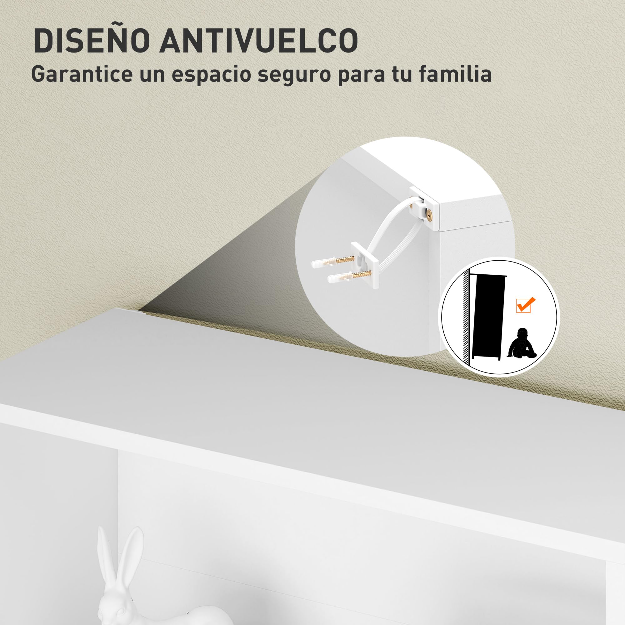 HOMCOM Librería de 4 Niveles Estantería de Libros con 2 Estantes Ajustables para Sala de Estar Oficina Dormitorio 60x24x115,5 cm Blanco