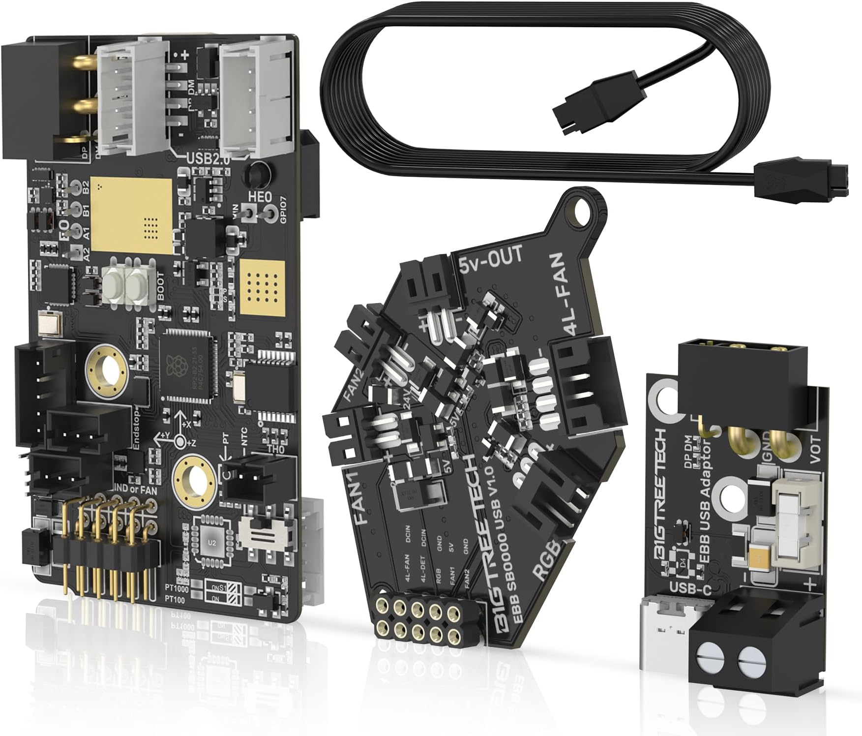 BIGTREETECH EBB SB2209 USB V1.0 for Voron StealthBunner 3D Printer Parts Hotend Klipper, Support 3 USB Ports, High Specification Safety and Stability Communication Extruder HeadTool Adapter Board