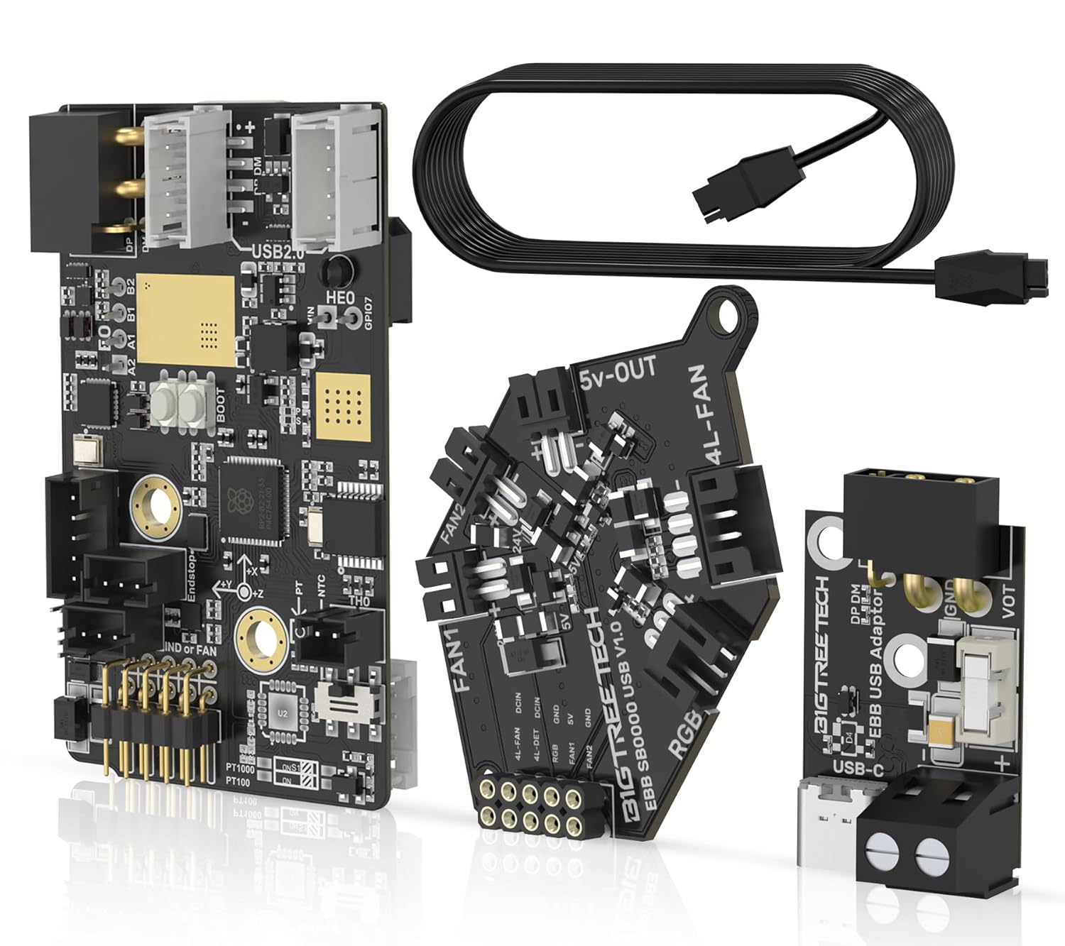 BIGTREETECH EBB SB2209 USB V1.0 for Voron StealthBunner 3D Printer Parts Hotend Klipper, Support 3 USB Ports, High Specification Safety and Stability Communication Extruder HeadTool Adapter Board