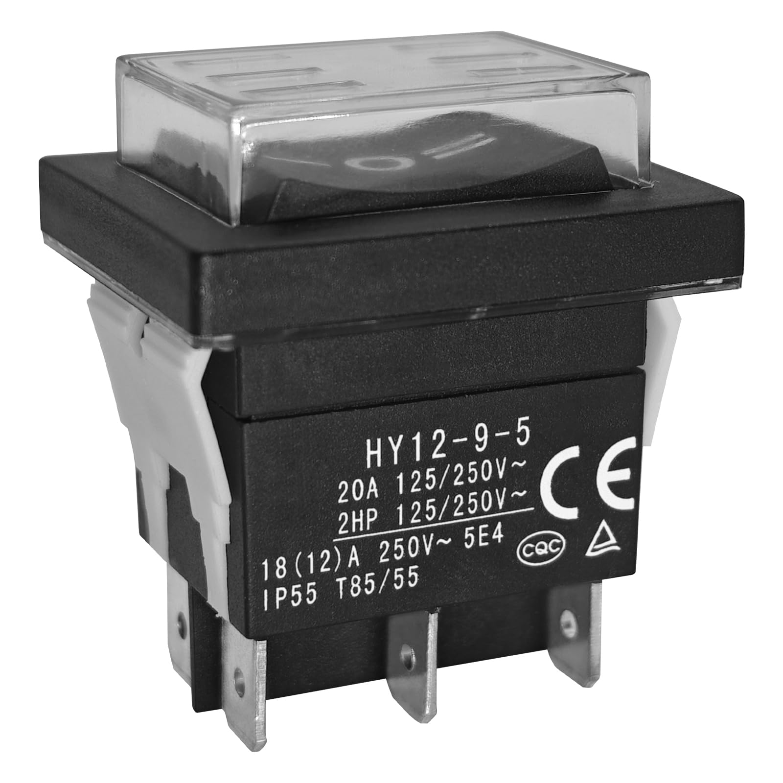 HY12-9-5 On Off On Rocker Switch - 6 Pins 20A 125/250V Power