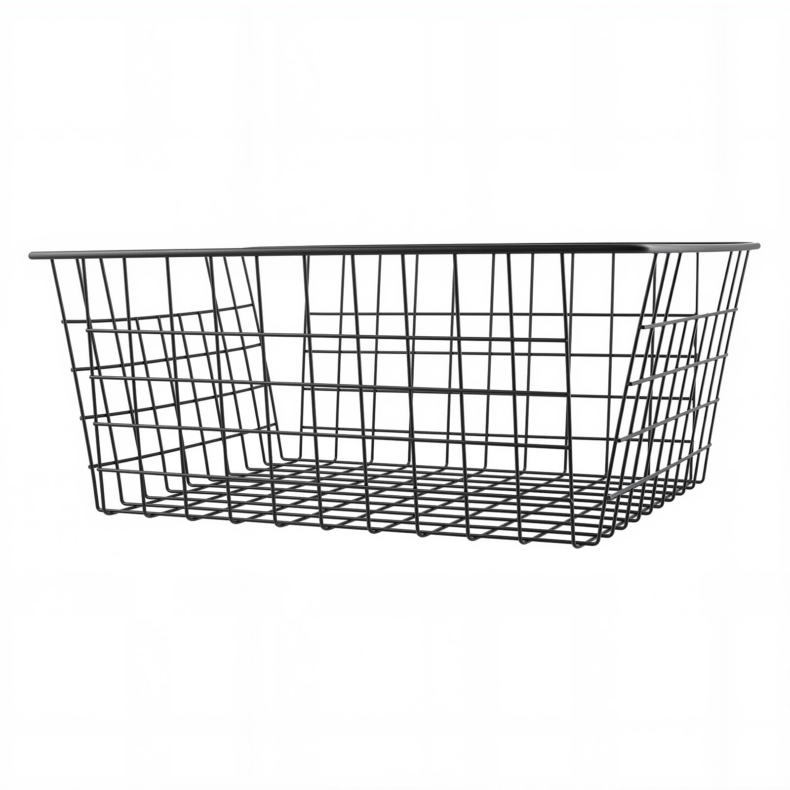 SINJEUN 3 cesti in filo nero, 36 x 29 x 15,5 cm, in metallo, rettangolari, per cucina, bagno, ufficio