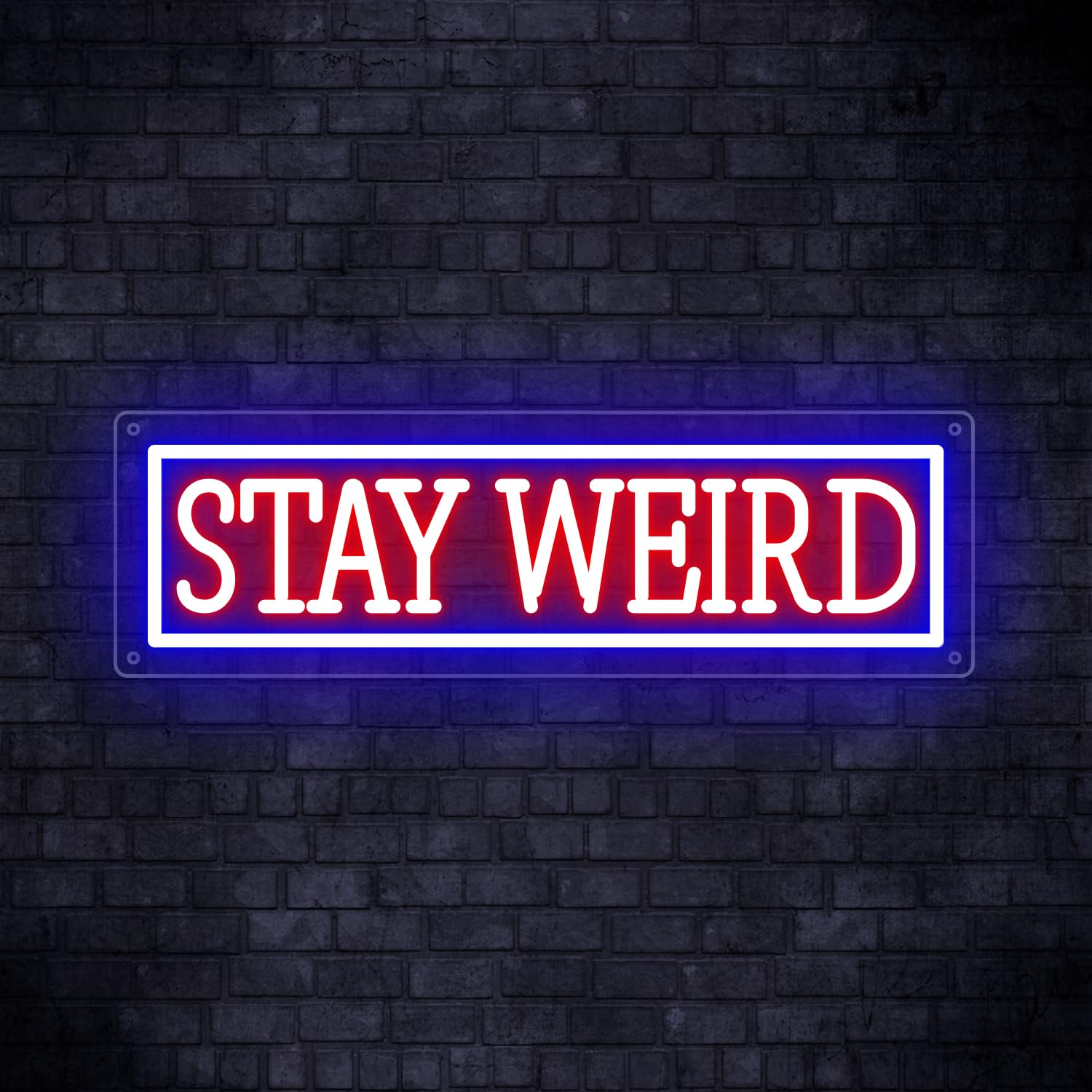 Stay Weird Neon Sign for Wall Decor, Funny Dimmable LED Light Up