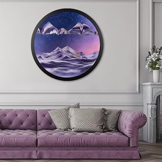 JYBBGO Moving Sand Art Picture, Sand Art Liquid Motion, 360° Rotate Wall Mounted Sand Art Maker Relaxing Mood Peaceful Wall Art Home Office Work Decor