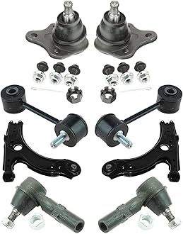 TRQ Front Steering & Suspension Kit Ball Joint Control Arm Sway Bar Stabilizer Link Tie Rod Compatible with 2000-2001 Volkswagen Beetle Golf Jetta