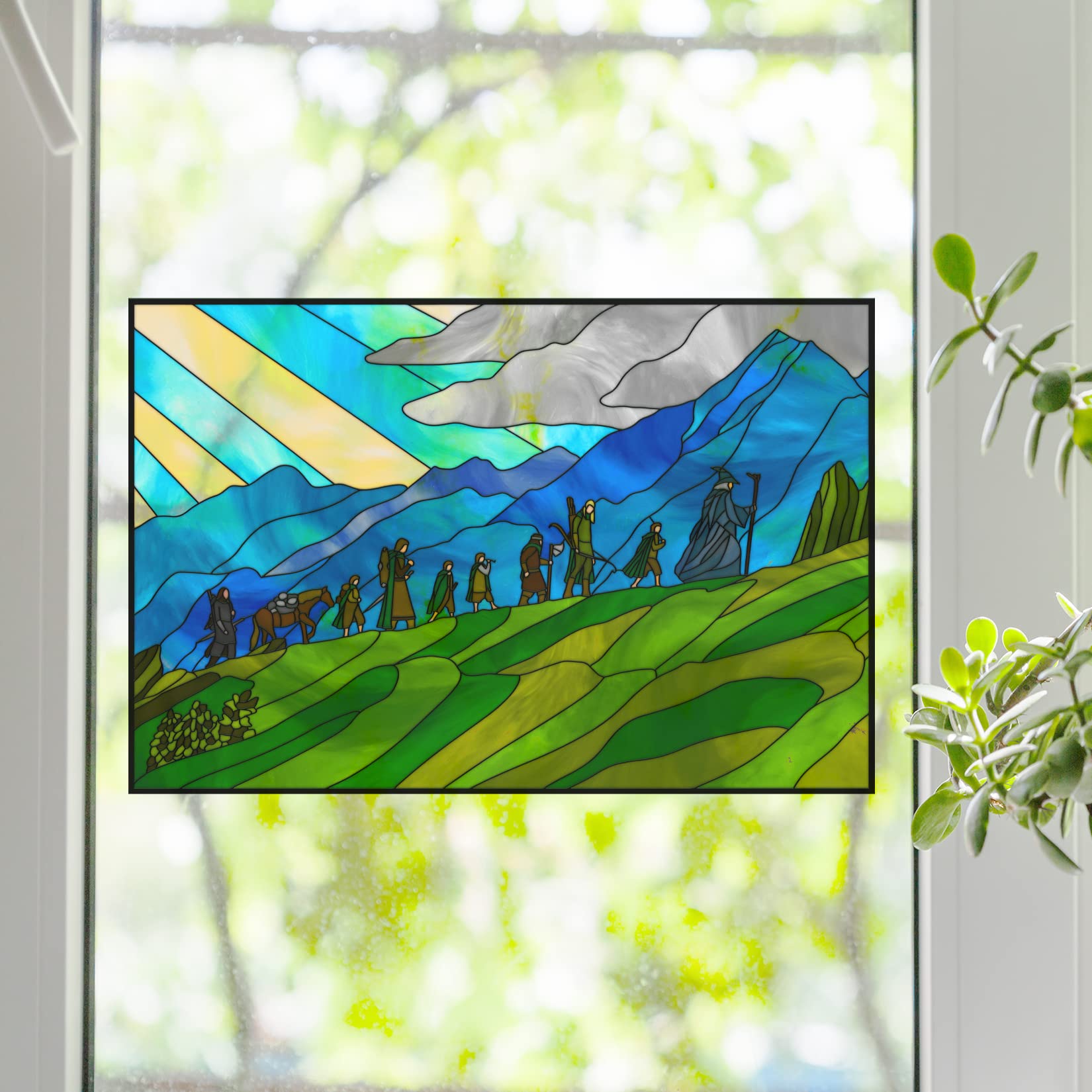 LOTR Fellowship Stained Glass Window Film (16.5