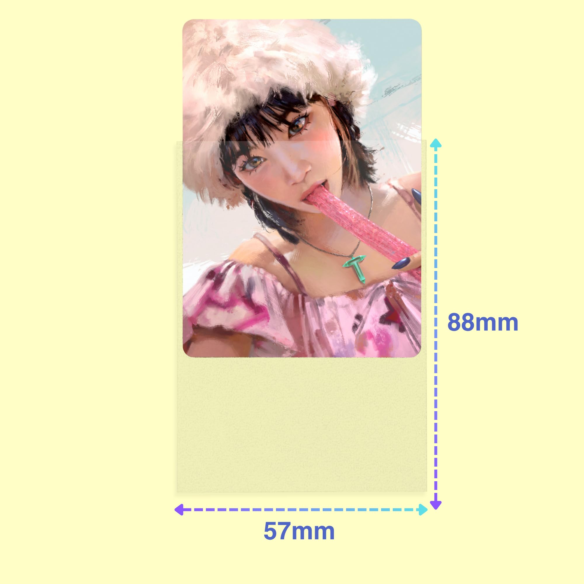 100 Fundas Protectoras Para Tarjetas - 56x88 Mm, Transparentes, De Polipropileno 200 Micras, Para Fotos Kpop