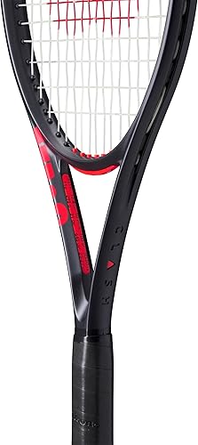 Miniatura 6 de Wilson Clash 100 V3 - Raqueta de tenis de rendimiento para adultos, tamaño de agarre de 2-4 14 pulgadas, ensartada con Sensation 16 Natural en