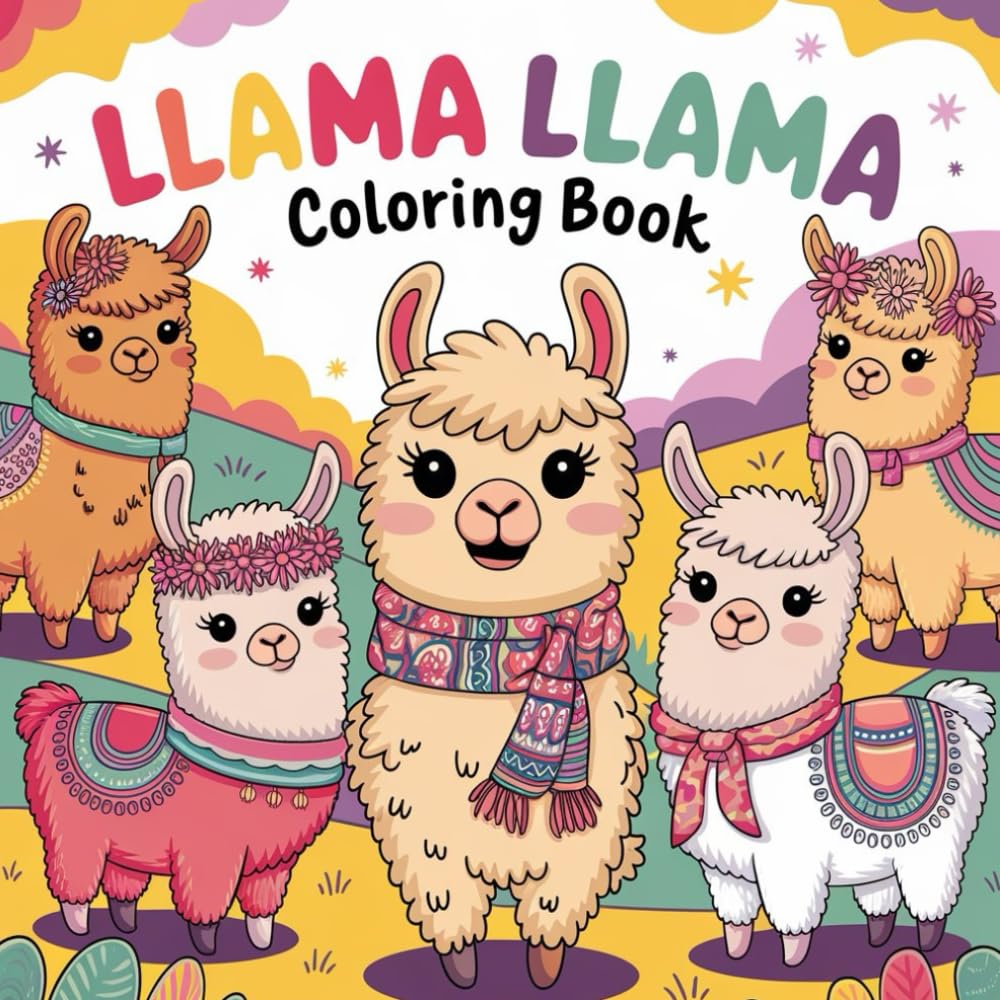 Llama Llama Coloring Book: 100 Cozy and Cute Llamas Coloring Pages :: Llama Coloring Book : A Cute and Cozy Coloring Gift for Llama and Alpaca Lovers (Coloring Books by Dmtechnolab)