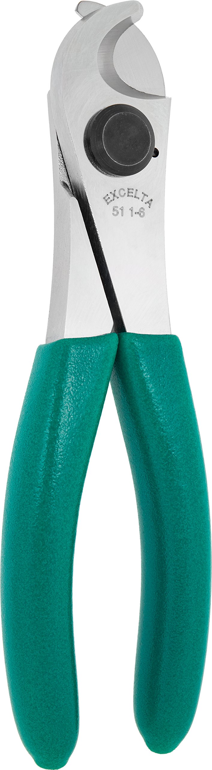 Excelta51I-6 Precision Cable and Tubing Cutter, Chrome Plated Carbon Steel, Cushioned Anti-Static Grip, Shear Cut, 0.5" Cutting Capacity, 6", Made in Italy, Professional