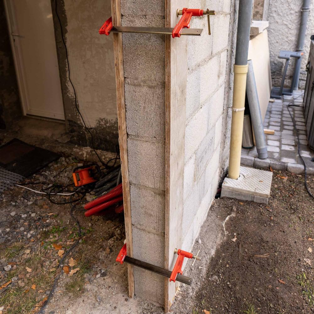 Lot de 2 serres joints à pompe 30 cm - Acier laminé - Longueur de serrage 30 cm - Saillie 125mm - Frein anti glissement