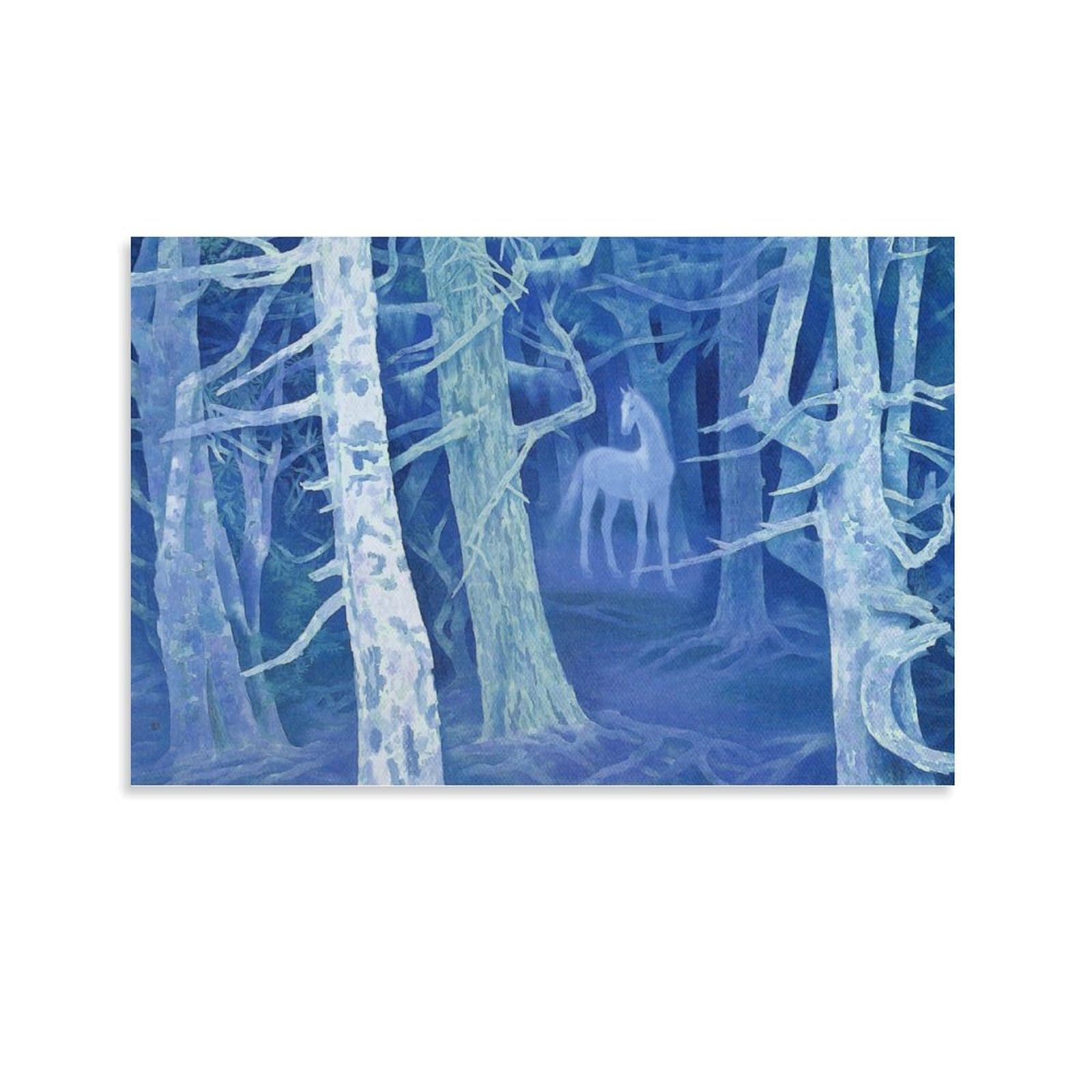 Amazon.co.jp: 東山魁夷風景画「白馬の森」ポスター 有名画家、版画家