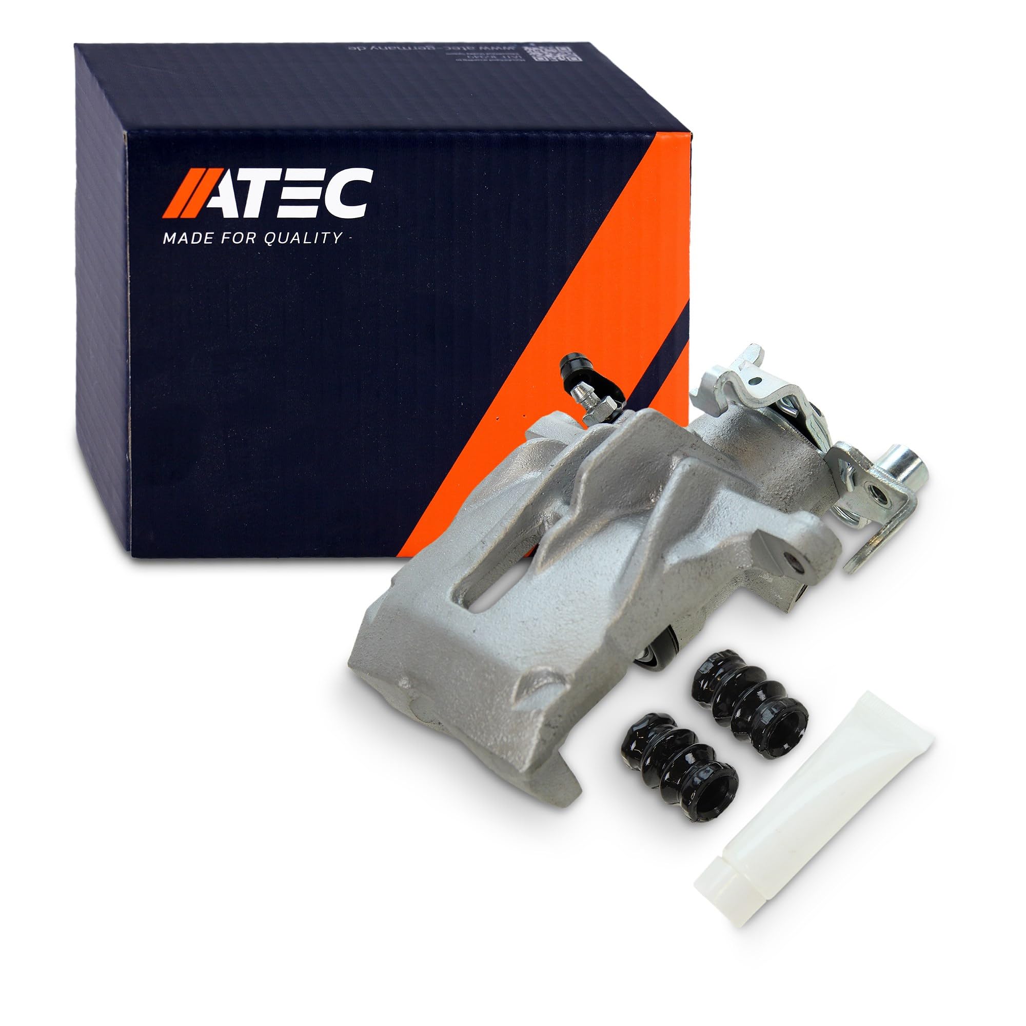 ATEC GERMANY 1x Pinza de freno trasero izquierdo puño pinza de freno sin soporte, compatible con VW TRANSPORTER T4