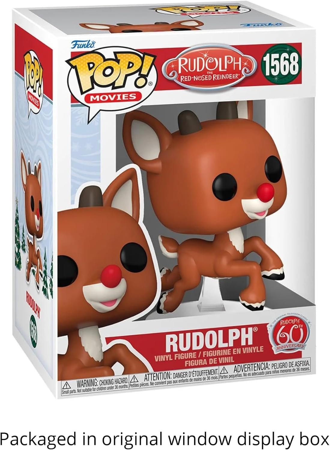 Blue Salamander Emporium Protective Case Bundle – Includes Rudolph (Flying) #1568 Vinyl Figure, Collectible Gift Idea