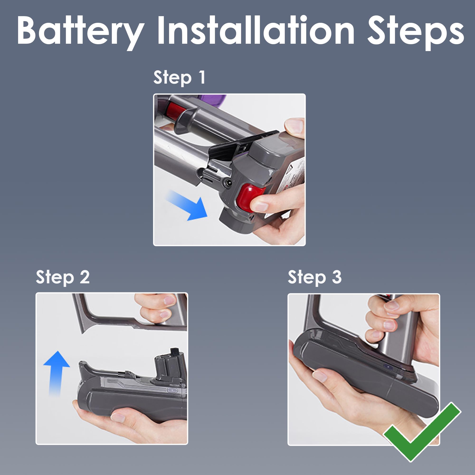 BLESYS Zamiennik baterii do Dyson V11 SV15 Typ Click-in (montaż na przycisk)